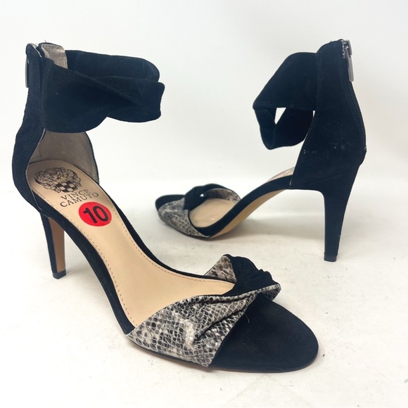 Vince Camuto “Camden” Ankle Strap Heel black
Leather Suede size 10 - Picture 2 of 9